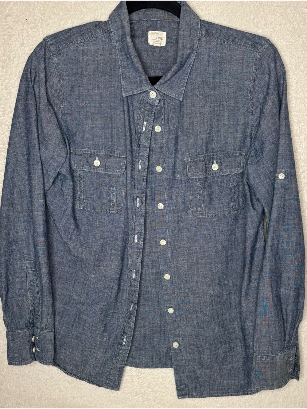 J. Crew Blue Chambray Button-Down Shirt